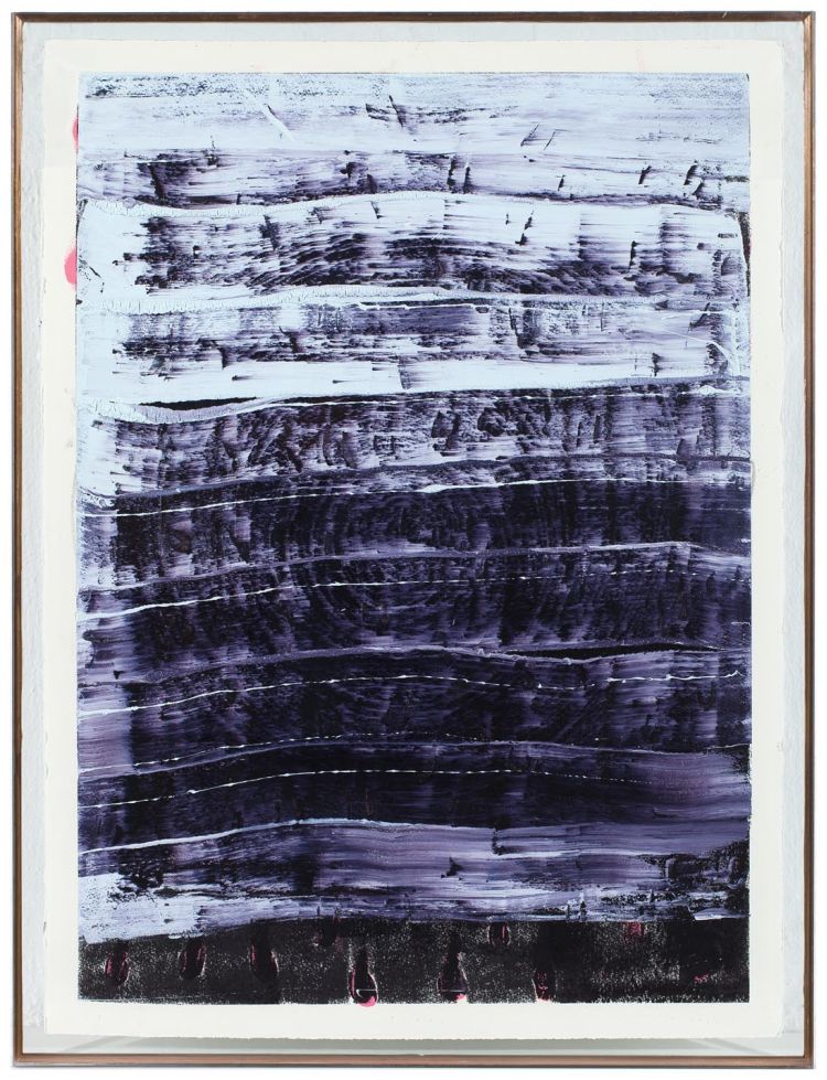 Click the image for a view of: S4 Tropi. 2014. Lithographic ink, lithographic crayon, graphite. 760X560mm